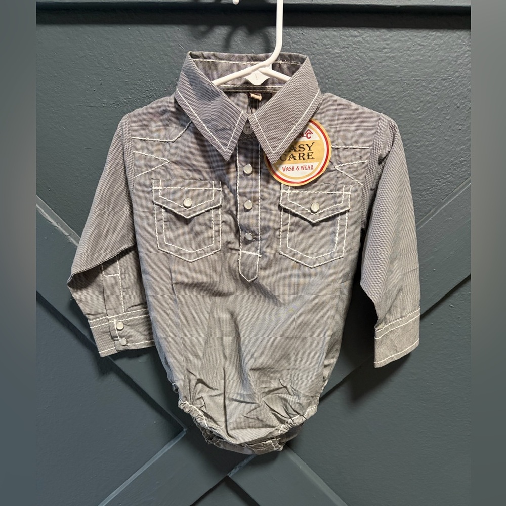 Rafter C Black and White Checkered Western Shirt